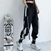 Femmes Cargo Pantalon Taille Haute Lâche Sport Pantalon Streetwear Vêtements Plus La Taille Pantalon Décontracté Qualité Élastique Bas 210925