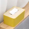 ティッシュボックスティッシュボックス取り外し可能な蓋付きの木製の箱タオル紙ホルダーケースリビングルーム