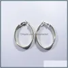 Hoop Hie Boucles D'oreilles Bijoux Femme 5Mm Nouilles Tuyau Creux Cercle Crevette Boucle Drop Delivery 2021 O6Urb