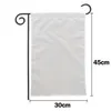 30 * 45 cm DIY sublimation jardin drapeau 100% polyester blanc bannières vierges flage double côtés transfert de chaleur impression jardins bannière