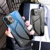 Slim błyszczące etui ze szkła hartowanego gradientowego dla iPhone 13 Pro Max 12 11 Mini SE XR XS X 8 Plus 7 6 5 odporna na zarysowania twarda obudowa telefonu