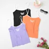 Summer Women Knit Embroidered Butterfly Tank Crop Tops Girls Knitted Camisole Sleeveless Tee shirts Spaghetti Strap Camis Female 210601
