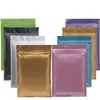 Multi Colored Resealable Zip Mylar Bags Food Storage Aluminum Foil Plastic Packing Bag Smell Proof Pouches