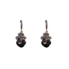 Earhook geometrici di fiore nero coreano 925 tappeto per borchie in argento sterling presente per ragazze Lady 2021 Ins Temperamento Simple High-End Personality