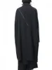 メンズトレンチコートは特大のコートを着用しますスーパールーズジッパー縫製ラインデザインウィンドブレイカーファッションキャットウォーク
