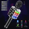 Bezprzewodowy mikrofon karaoke, 4 w 1 mikrofon Bluetooth dla dzieci z LED Lights Głośnik Rechix Funkcja