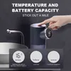 Automatyczny dozownik mydła do mydła bezdotykowego Maszyna do pianki z czujnikiem LED Wyświetlacz Temperatura Akumulator USB Akcesoria do łazienki 211206