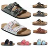 Women Summer Beach Cork Slipper Men flats Clogs sandals unisex casual shoes Fashion Two Buckle Slides non-slip flip
