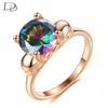 Anneaux De Mariage DODO 2 Styles Disponibles Punk Double Crâne Pour Femmes Grand Rond Zircon Or Rose Couleur Mode Jeune Bijoux Anel R441