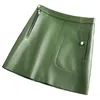 Skirts Spring Autumn Fashion Elegant Women Genuine Leather High Waist Real Skeepskin Mini Ladies Short Female Plus Size