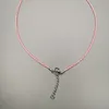 Оптовая 2 мм розовый красный цвет воска кожаный шнур мода ожерелье 45 см лобстер застежка веревки цепь ювелирных изделий аксессуары 100 шт. / Лот