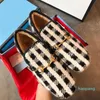 Projektanci-loafers Muller Women Horsebit Teksturowane wełniane tkaniny wełniane gumowe środkowe podeszwa płaskie buty domowe Check Check Tweed Walking Booper