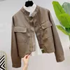 Fitaylor Spring Women Soft Leather Short Jacket Locomotive PU Coat Autumn Moto Jackets Solid Color Casual Outerwear 210430