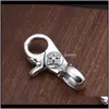 Rings Jewelrybrand 925 Sterling Vintage Handmade Chain American European Antiqeu Sier Fashion Aessories Key Ring Punk Drop Delivery 2021 Efky