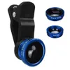 3-in-1 Wide Angle Macro Fisheye Lens Camera Kits Mobile Phone Fish Eye Lenses for All Cell Phones with Clip 0.67x Round