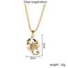 Colares de rocha de hiphop para homens animais aço inoxidável Lion Scorpion Pingente Gold Chain Boys Fashion Jewelry Chains