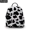 Deanfun Mini Plecak 3D Printed Cow Spot Wodoodporne Torby Na Ramię Niezbędna torba szkolna dla nastolatków MNSB-30 210929