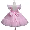 Girls Mesh Tulle Princess Dress For Kids Wedding Party Tutu Prom Vestidos Children Communion Evening Formele kleding 20220221 H1