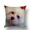 New19 Designs Animal Kussensloop Franse Bulldog Hond Kat Kussen Cover Linnen Sierkussenslopen Sofa Kantoor Auto Woondecoratie RRD12551