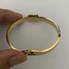 Double Row Square Diamond Bangle Gold Silver Rose Colors Women Designer Bangles Titanium Steel Fashion Jewelry Bracelets Wholesale