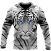 Tiger 3D All Over Print Plus Size Felpa con cappuccio Uomo Donna Harajuku Outwear Zipper Pullover Felpa Giacca casual unisex 210813