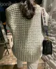 Mode v nacke ärmlös cashmere tröja kvinnor höst vinter all-match lös thich waistcoat pullover långväst 210604
