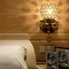Vägglampa modern stil hem belysning vardagsrum lyx kristall lampskärmshänge hängande ljushållare e14 uttag (ingen glödlampa ingår