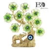 HD vert fleur éléphant arbre turc Feng Shui mauvais œil pour la protection richesse bonne chance cadeau décor à la maison résine figurine 211108