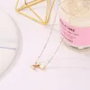 Fashion Tiny Heart Dainty Initial Necklace Gold Sier Color Letter Name Choker Necklaces for Women Pendant Jewelry Gift