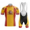 Conjunto de Jersey de Ciclismo de manga corta para hombre, ropa transpirable de Ciclismo de montaña, color negro, España, 2022