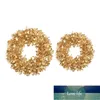 Dekorativa Blommor Kransar Guld Boxwood Wreath 12/17 inches Artificial Fall Garland Lantgård Dekoration för ytterdörr Julfabrik Pris Expert Design