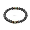 Oliediffuser Lava Rock Bead Strand Bracelet 8mm Agaat Wood kralen Armbanden voor vrouwelijke mannen Fashion Jewelry Will en Sandy