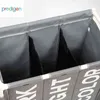 Organizador de cesta de lavandería rodante grande 3 rejillas Bolsas de lavandería impermeables para cesta de lavandería grande para caja de almacenamiento de ropa sucia 211112