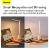 Table Lamps Baseus Rechargeable Folding Reading Lamp Smart Auto Dimming Desktop Night Light(Smart Light Version)