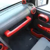 Jeep Wrangler JK 2007-2010 Car Interior Accessories276MのABSレッド全セットインテリアデコレーションカバートリムパネルキット