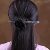 Saç klipsleri barrettes Çin tarzı lotus çiçek emaye pim çubuk aksesuarları kadın kostüm klasik metal klip takı