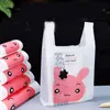 50 PCS Cute Tote Plastic Shopping Handles Cartoonb Storeb with Gift Back Bundle Bunde Retail Pags 2103269563457