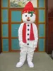 Sombrero rojo de Halloween Muñeco de nieve Traje de la mascota Calidad superior Personalizar Ciervos de dibujos animados Tema de anime Personaje Adulto Tamaño Carnaval de Navidad Disfraces