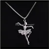 Colliers Pendentifs Bijouxcollier Pour Femmes Danseur Ballet Danse Pendentif Collier Charme Fille De Noël Saint Valentin Cadeau De Mode Bijoux Goutte