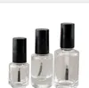 2022 Ny tom klar glas Gelish Nail Polish Bottle Nail Oil Bottles 5-8-10-12-15ml Rund kvadratisk form med svart plastskruvlock