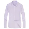 High Quality Men Dress Casual Plaid Stripe Long Sleeved Shirt Male Regular Fit Blue Purple 4XL 5XL 6XL 7XL 8XL Plus Size Shirts 220216