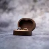 Ювелирные мешки с мешками портативная деревянная коробка кольца деревенский свадебный деревянный держатель подарок Wynn22
