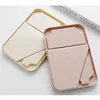 Desktop Fold Portable Cosmetic Mirror Square Princess Dressing Glass Student Trumpet Enstaka Fack Speglar 1 85er T2