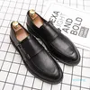 Mens Monk Strap Shoes Large Size Round Toe Black Formal Dress Italian Gentleman Groom Wedding Business Male Leather 2021