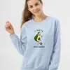 Sweats à capuche pour femmes Sweatshirts Dessin animé coréen Avocat Lettre drôle Imprimé Sweat-shirt graphique Harajuku Mignon Femmes Casual Coton Chaud Oversize