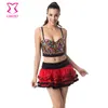 Bras Burlesque Candy Color Resin Gem с шипами Bra Bra Bustier