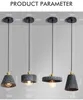 Lampes suspendues lampe en ciment nordique créatif Restaurant café chambre noir/blanc couleur lumières modernes pour lustre vivant