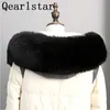 Faux Fox Fur Collar Women Men Jackets Hood Imitation Fur Decorative Scarf Winter Warm Raccoon Fur Cape Muffler Wrap Shawl Dw30 H0923