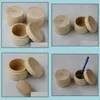 Storage Boxes & Bins Home Organization Housekee Garden Small Round Wooden Box Ring Vintage Decorative Natural Craft Jewelry Case Wedding Aes