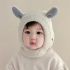 Basker vinter baby hatt för 3-6-8-10-12 månaders öronkapslar hålla varma pojkar flickor vindtäta motorhuvar tecknad hund barn beanies unisex skalle